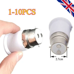 B22 to E27 Bulb Light Holder Base Socket Screw Bayonet Caps Converter Adapter UK - Picture 1 of 8