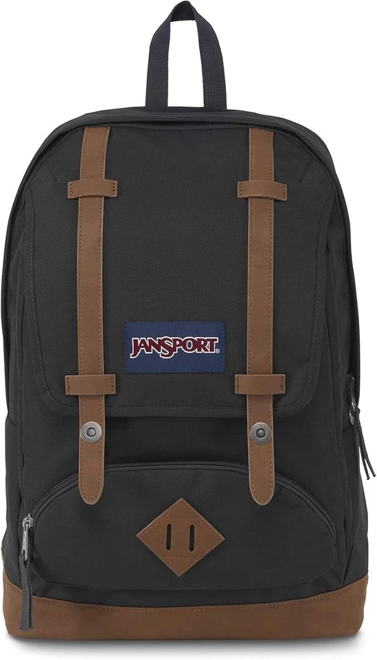 Mochila para portátil JanSport Cortlandt, negra, funda para portátil de 15" Foto 1 de 4