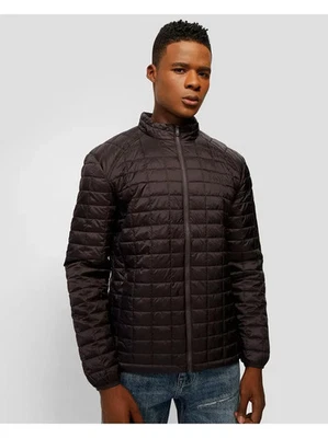 Jaqueta acolchoada GUESS masculina super leve Ecodown embalável preta grande - Imagem 1 de 4