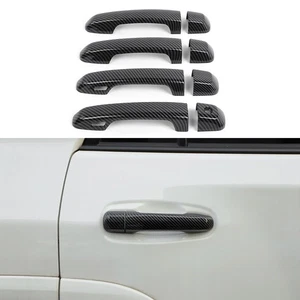 4X Carbon Fiber Door Handle Cover for 4Runner 2010-24 W/Smart Key Holes Exterior - Picture 1 of 14