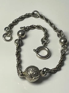 Antique Victorian vintage sterling silver albertina chain reworked to a bracelet - Picture 1 of 18