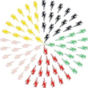 75PCS 5Colors Lightning Iron-on/Sew-on Embroidered Patches,Bolt Applique for ... - Picture 1 of 3