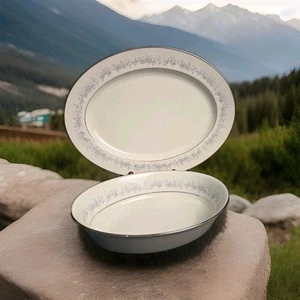 Noritake Contemporary Fine China Marywood 2181 Oval Serving Bowl - Platter - Picture 1 of 6