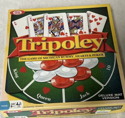 Tripoley 豪华垫版棋盘游戏 – 密歇根拉米 – 完整 — 第 1/4 张图片