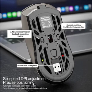Bluetooth Wireless Mouse Three Mode Game Office Mouse Lightweight Esports Mouse - Photo 1/15