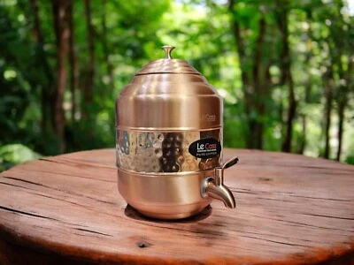 Cuivre Eau Distributeur Pot Matka Rangement Ustensiles de Cuisine Robinet 5 L - Photo 1/4