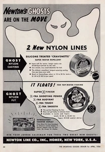 Anuncios impresos de Ghost Spinning Line Newton Line Company 1954 - Imagen 1 de 2
