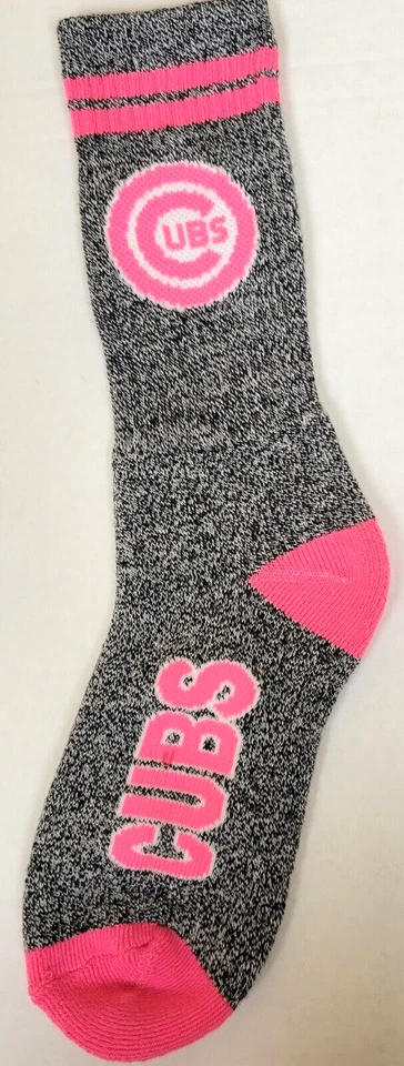 MLB Chicago Cubs Socks, New (2 Stripe Melange) - Image 1 of 1
