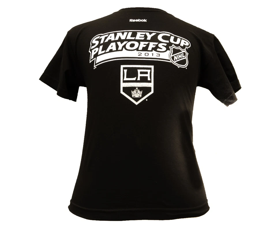 LA Kings NHL Hockey 2013 Copa Stanley Playoff Reebok Juvenil Negra Camiseta Crew C53 Foto 1 de 1