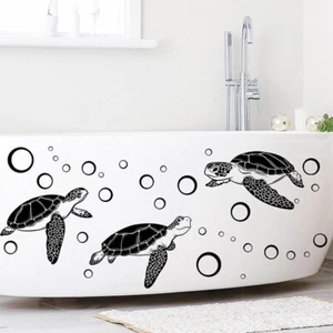 Wall Sticker Animal Sea Turtle Vinyl Mural Arts Kids Bedroom Bathroom Home Decor - Picture 1 of 5