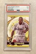 2004 2005 Mundicromo TOP LIGA #94 Ronaldo Real Madrid Brazil Brasil Card PSA 7