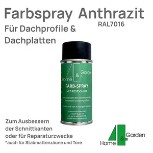 Farbspray Reparaturspray Anthrazit RAL7016 Lack 150ml | Dachplatten Stabmatten - Bild 1 von 1