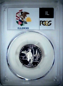 2003-S 25C State Quarter Illinois PCGS PR69 DCAM 90% Silver 23llau0808 - Picture 1 of 4