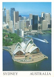 Postcard Australia Sydney Opera House Performing Arts Centre Boats Harbour - Picture 1 of 2