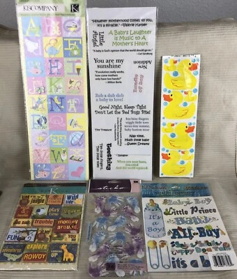 Jolee's / Colorbok / Sticko / MAMBi Lot of 6 Baby Boy Scrapbooking Stickers - Image 1 of 4