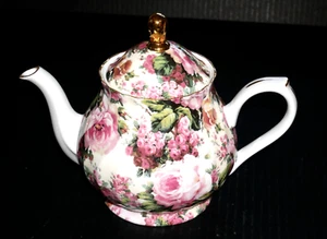 Royale Garden Chintz Collection Tea Pot Multicolor Made in Staffordshire England - Picture 1 of 6