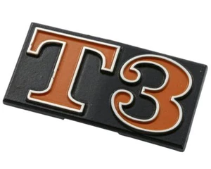 Lettering emblem for rear "T3" black/orange 55x26mm, 2 pin - Picture 1 of 1