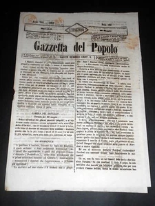 Risorgimento Cavour Torino - Giornale Gazzetta del Popolo n° 128 del 1855 - Foto 1 di 1