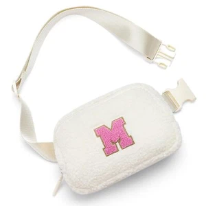 Fleece Belt Bag with Letter Patch Small Fanny Pack for Women Teen Girl Boy Ru... - Picture 1 of 6