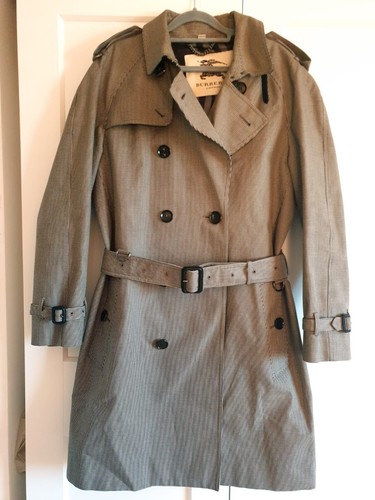 Cappotto Burberry London uomo nero check cotone trench MAC UK 52 Large £1295