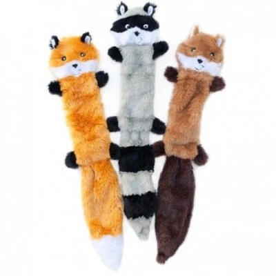 Zippy Paws Skinny Peltz Squeaker Dog Toy 3-pack Large - No Stuffing - Image 1 of 2