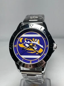 Reloj LSU Tigers NCAA Acero Inoxidable NUEVO - Imagen 1 de 7