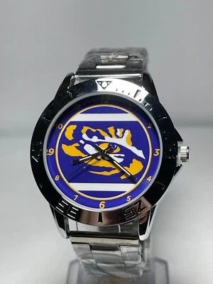 LSU Tigers NCAA Stainless-Steel Watch NEW - Image 1 of 4