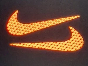 Nike Swoosh Logo Reflective Sticker Nike Reflector Decal Sneakerhead - Picture 1 of 10