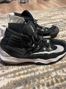 Nike Mens Air Max Audacity High Top Basketball Shoes Round Toe Size 13  Black - Picture 1 of 6