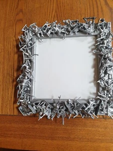 Picture Frame Recycled Toy Soldier Surround Silver Ooak - Picture 1 of 5