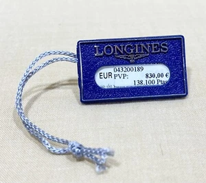 Reloj LONGINES ETIQUETA sello colgante conquista buzo herencia maestro evidencia fabricante de equipos originales/ - Imagen 1 de 4