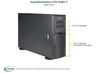 Supermicro SYS-7048A-T Barebones Tower Workstation NEW IN STOCK 5 Year Warranty - Image 1 of 4