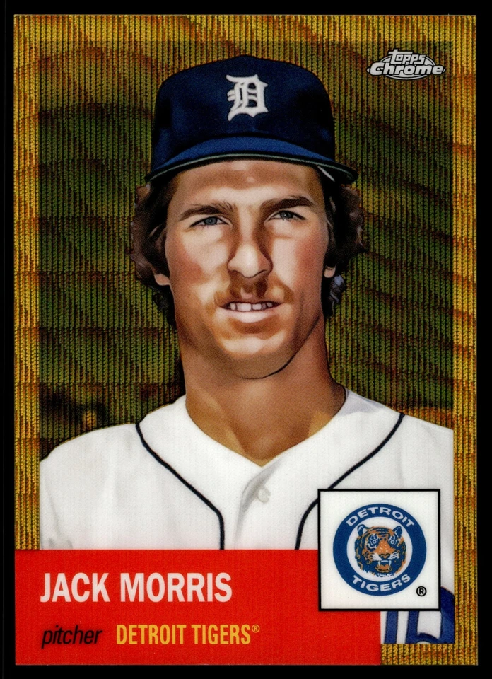 2022 Topps Chrome Platinum Anniversary JACK MORRIS GOLD WAVE REFRACTOR 4/50 #225 - Image 1 of 2
