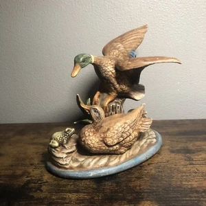 Vintage ceramic figurines Mallard ducks and frogs - Picture 1 of 12