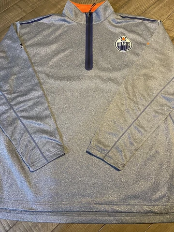 Edmonton Oilers Fanatics Men’s 1/4 Zip Long Sleeve (2XL) Retails For $90 Cover