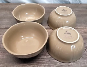 Lot of 4 JCPenney Home Collection Small Dessert Bowls 4.5” x 2.25" Coffee Tan - Picture 1 of 6