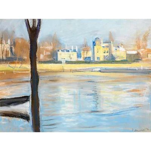 Edvard Munch, The Seine at Saint-Cloud, 1890, Semi-Metallic Gloss, 30" x 40" - Picture 1 of 10