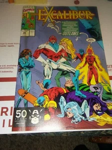 April 1991 Marvel Comics Excalibur #36 Outlaes (020-2) 50 Jahre Captain American - Bild 1 von 12