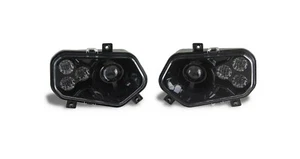 Polaris Scrambler 850 1000, RZR 800 900 Black LED Headlights - Picture 1 of 7