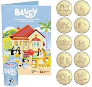 AUSTRALIA BLUEY Moneda $1 DollarBucks 10 Monedas Juego Completo Abierto Sin Circular - Imagen 1 de 7
