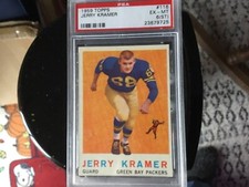 1959 Topps Jerry Kramer Rookie Card 6(st)
