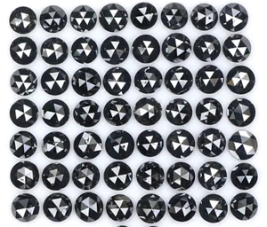 Black color Round Rosecut Diamond Natural diamond Lot 5+TCW Scoop 2.0-2.5MM - Picture 1 of 17