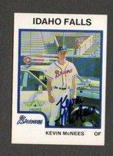 Kevin McNees Idaho Falls Braves 1987 ProCards authentic autographed card 