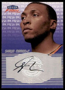 Shawn Marion Rookie Card 1999-00 Fleer Focus Fresh Ink #15 