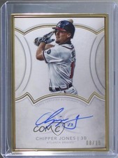 2018 Topps Definitive Collection Framed /15 Chipper Jones #DCFA-CJ Auto HOF