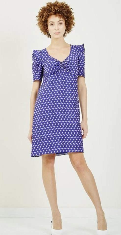 Vestido Kenzo Púrpura Mangas Japonesas Talla 6/38 Nuevo con Etiquetas Foto 1 de 4