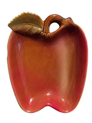 Plato/cuchara de cerámica de manzana vintage/plato de nuez de caramelo/decoración de granja cocina  Foto 1 de 2