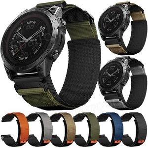 Nylon Watch Band Strap For Garmin Fenix 8 7 7X 6 6X 5 5X Tactix 8 Instinct 3 2X - Picture 1 of 42