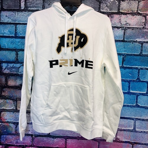 Nike Felpa con Cappuccio Coach Prime Unisex UsSz Medium Bianco
