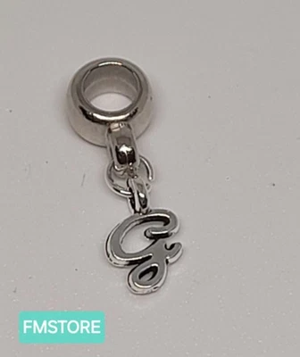 Charm Ciondolo Per Bracciale Lettera G Tono Argento Love Bigiotteria  - Immagine 1 di 2